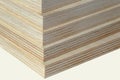 Macro plywood boards stacked