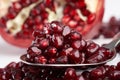 Macro of pomegranate seeds Royalty Free Stock Photo