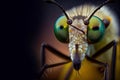 macro portrait of crane fly. Royalty Free Stock Photo