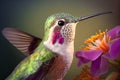 Macro portrait of a hummingbird