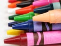 Macro profile shot of colorful crayons Royalty Free Stock Photo