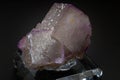 Macro purple perfectly cubical fluorite crystal