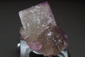 Macro purple perfectly cubical fluorite crystal