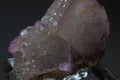 Macro purple perfectly cubical fluorite crystal