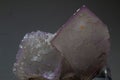 Macro purple perfectly cubical fluorite crystal