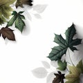 Macro Realistic Leaves. Generative AI