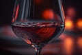 Macro red wine on black background, abstract splashing. AI Generation Royalty Free Stock Photo