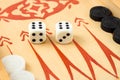 Macro of retro backgammon dices Royalty Free Stock Photo