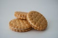 Macro round cookies Royalty Free Stock Photo