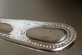 Macro scene of bubble on the spoon handle