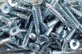 Macro of screws for background Royalty Free Stock Photo