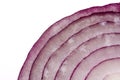 Macro section of sliced red onion Royalty Free Stock Photo