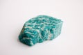 Macro shooting of collection natural rock - amazonite amazon stone mineral stone isolated