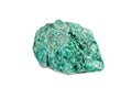 Macro shooting of natural gemstone. Raw mineral fuchsite. object on a white background.