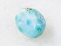 blue Larimar gemstone on white Royalty Free Stock Photo