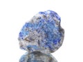 Macro shooting of natural mineral rock specimen - lapis lazuli stone Royalty Free Stock Photo