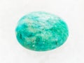 polished amazonite gemstone on white