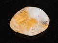 polished Citrine gem stone on dark Royalty Free Stock Photo
