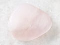 polished pink petalite gemstone on white Royalty Free Stock Photo