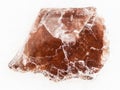 raw brown mica lamina on white marble Royalty Free Stock Photo