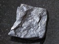 raw carbonaceous shale stone on dark