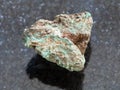 raw Malachite (copper ore) stone on dark Royalty Free Stock Photo