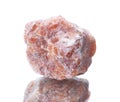 Macro shooting of natural mineral rock specimen - Raw orange Calcite stone Royalty Free Stock Photo
