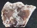 rough brown mica lamina on dark background Royalty Free Stock Photo