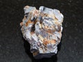 rough Galenite stone on dark background