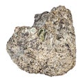 Rough peridotite stone isolated on white Royalty Free Stock Photo