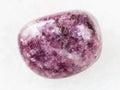 tumbled Lepidolite gemstone on white Royalty Free Stock Photo