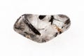 tumbled quartz stone with Tourmaline crystals Royalty Free Stock Photo