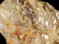 Natural mineral stone -  Muscovite in Quartz Dioctahedral mica, common mica isinglass potash mica  .It is a hydrated phyllosili Royalty Free Stock Photo