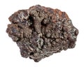 Goethite stone brown iron ore isolated