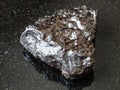 Piece of Hematite Kidney Ore stone on black