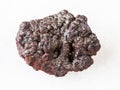 Rough Goethite stone brown iron on white Royalty Free Stock Photo