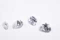 Macro shoots of a group of diamond isolated