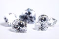 Macro shoots of a group of diamond isolated