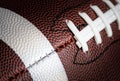 Macro shot of American football ball background Royalty Free Stock Photo