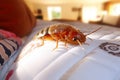 Macro Shot: Bed Bug Infestation. Royalty Free Stock Photo