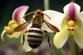 macro shot of bee orchids unique mimicry patterns