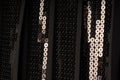 Close-Up of Black Sequins on Fabric Royalty Free Stock Photo