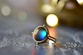 macro shot of boho mood ring changing colors