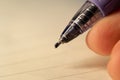 Macro shot of broken ballpoint pen Royalty Free Stock Photo