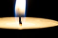 Macro shot of candle Royalty Free Stock Photo