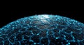 Nanotech surface illuminated with cyan moisture Royalty Free Stock Photo