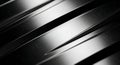 Sleek diagonal metal grooves shine brightly Royalty Free Stock Photo