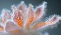 Macro shot capturing the intricate details of a flower\'s stamen and filaments