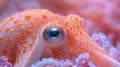 Macro image showing the intricate eye and textured skin of an octopus Royalty Free Stock Photo
