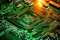 macro shot of circuit board from a television set